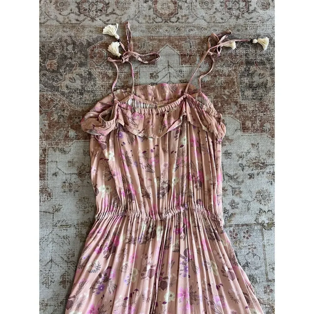 Spell and The Gypsy Collective Wild Bloom Strappy Maxi Dress in Blush Size S - Picture 3 of 9